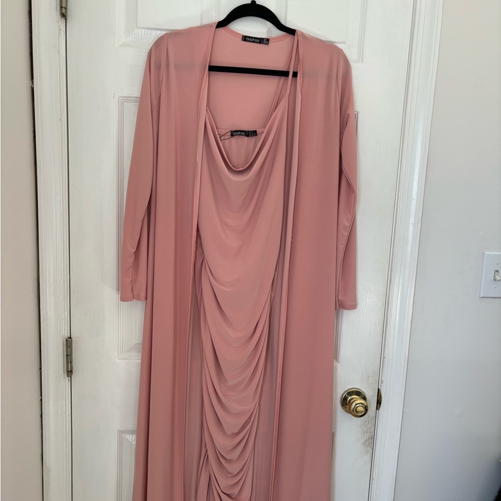 Boohoo Maternity Dress and Cardigan. NWT